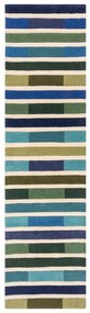 Zöld gyapjú futószőnyeg 230x60 cm Piano - Flair Rugs