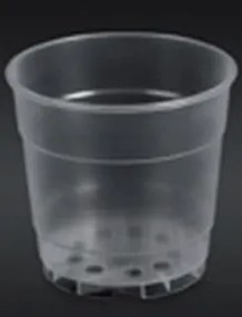 Átlátszó kaspó fi15cm orchidea 10db