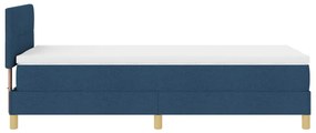 Boxspring Ágy Matraccal Kék 90x200 cm Szövet