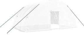 vidaXL fehér üvegház acélvázzal 24 m² 6x4x2,85 m