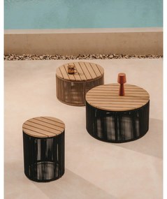 Kerek kerti dohányzóasztal akácfa asztallappal ø 60 cm Dandara – Kave Home