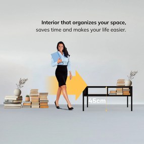 MATTEO dohányzóasztal 900 x 450 x 450 mm, fekete