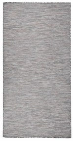 Barna-fekete lapos szövésű kültéri szőnyeg 100 x 200 cm