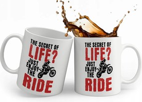 Fehér Nyomott Mintás Bögre Ajándék Motocross Rajongónak