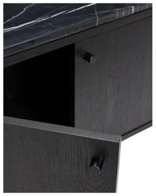 Fekete egzotikus fa alacsony komód 120x51 cm Nobu – Hübsch