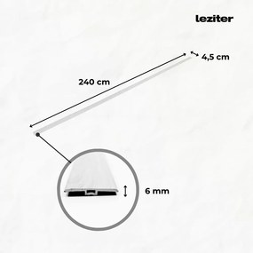 Vinyl SPC padló burkolatváltó Aurora fagyos mészkő 2400x45x6 mm