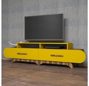 TV asztal/szekrény Florian (dió + sárga). 1088859
