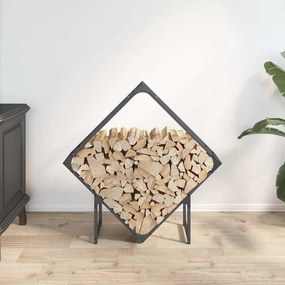 antracitszürke hidegen hengerelt acél tűzifatároló 80x25x80 cm