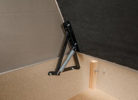 Heverő tárolóhellyel, bézses szürke, AURIA UNI