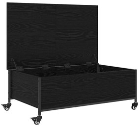 vidaXL Dohányzóasztal Fekete tölgy 91 x 55 x 32 cm Faanyag