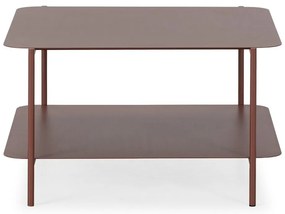 Terrakotta színű fém dohányzóasztal 70x73 cm Beatrix – MOME