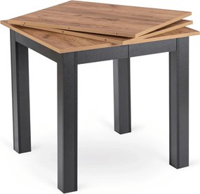 Kihúzható étkezőasztal 80–200 cm méretben, craft tölgy/fekete színben BEN