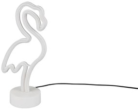 Fehér LED asztali lámpa (magasság 29 cm) Flamingo – Trio