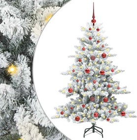 vidaXL Műanyag Hajtogatós Karácsonyfa Fehér 150 cm PVC és Acél