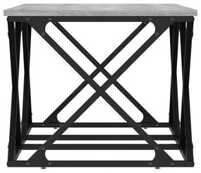 szürke sonoma színű szerelt fa dohányzóasztal 100 x 49 x 40 cm