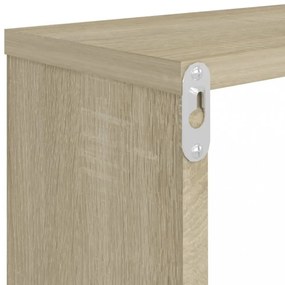 2 db sonoma tölgy színű szerelt fa fali polc 80 x 15 x 26,5 cm