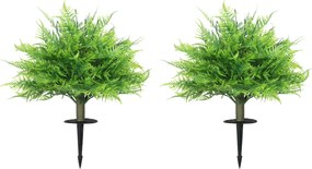 HOMCOM 2 db mű Boston-páfrány, 60 cm-es cserepes műnövény – élethű műpáfrány nappaliba, hálószobába, kertbe, irodába | Aosom