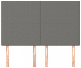 sötétszürke szövet fejtámla 144x5x118/128 cm