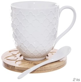 Porcelán bögre szett 2 db-os 370 ml Whiteline – Orion