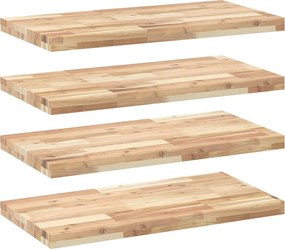 vidaXL 4 db kezeletlen tömör akácfa függőpolc 100 x 40 x 4 cm