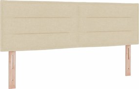 vidaXL Fejtámla Krém 144 cm szövet
