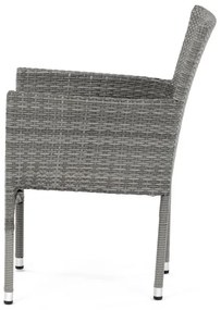 Szürke Polyrattan Kerti Szék, Fém Vázzal. AZC-S2118 GREY