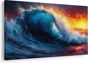 Kép - Hullám a naplementében (90x60 cm)