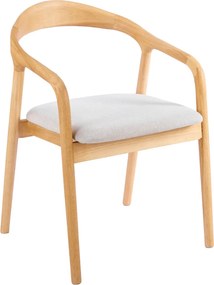 Szék, tömör fa, természetes/szürke, TOROL