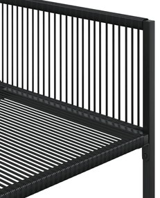4 db fekete polyrattan kerti szék