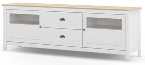 Fehér borovi fenyő TV-állvány 180x59 cm Misti – Marckeric