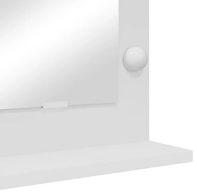 pipere tükör LED világítással Fehér 60x45x18 cm