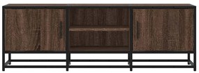 barna tölgy színű szerelt fa és fém TV-szekrény 120x35x41 cm