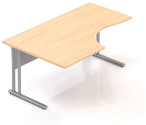 Visio LUX ergonomikus asztal 160 x 100 cm, bal, tölgy