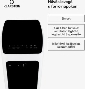 Klarstein Skytower 360° Smart, léghűtő, 60 W, 450 m³/ó, 6 liter, hordozható