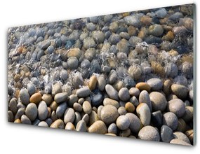 Fali üvegkép Víz Stones Art 100x50 cm 2 fogas