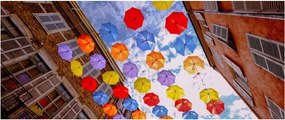 Színes esernyők képe (120x50 cm)