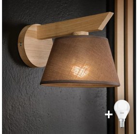 Brilagi - LED  Fali lámpa ANTHONY 1xE14/40W/230V tölgy/barna