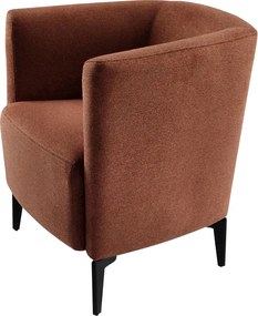 Design fotel, terrakotta/fekete, KAPY