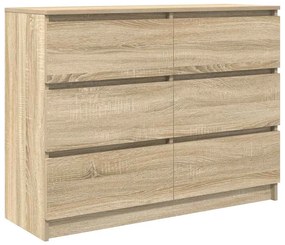 komód Sonoma tölgy 100x35x76 cm Gépelt fa