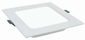 LED panel , 20W , süllyesztett , négyzet , természetes fehér , PP