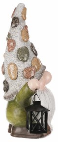 Kerti törpe lámpással, 29 x 41 x 17 cm, MgO