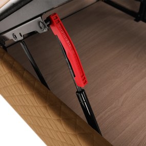 Boxspring ágy 160x200, világosbarna, GOLDBIA