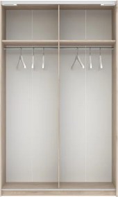 BERNO ruhásszekrény, 120 cm | Jackson hickory tölgy + Kasmír