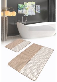 Bézs fürdőszobai kilépő szett 2 db-os 60x100 cm – Mila Home
