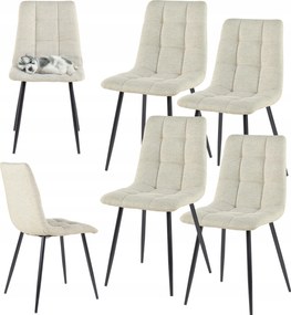 4 db-os Selia kárpitozott szék szett Bézs loft étkező nappaliba
