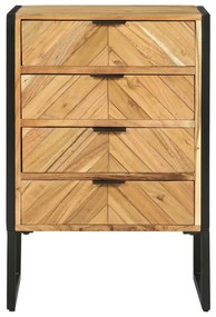 Highboard 50x35x75 cm Tömör fa Akác