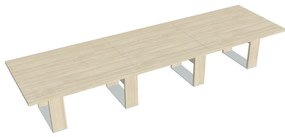 Verno+ S tárgyalóasztal 420 x 120 cm, akác / fekete