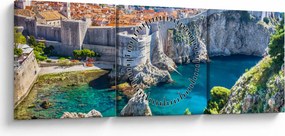 Kép - Dubrovnik (órával) (90x30 cm)