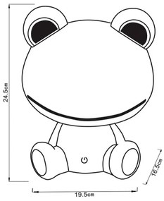 Lucide 71592/03/85 - LED Dimmelhető asztali lámpa DODO LED/3W/230V béka