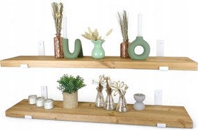 Fa fali polc fehér konzolokkal Skandináv 120cm x 20cm